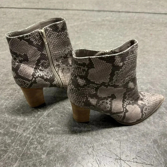 CARLOS by Carlos Santana Lydia Snakeskin Faux Leather Heeled Boots 8.5 - Picture 8 of 9